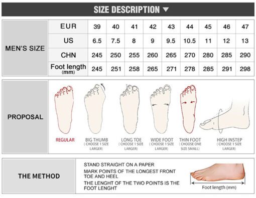 Rax Shoes Size Chart - Rax Shoes